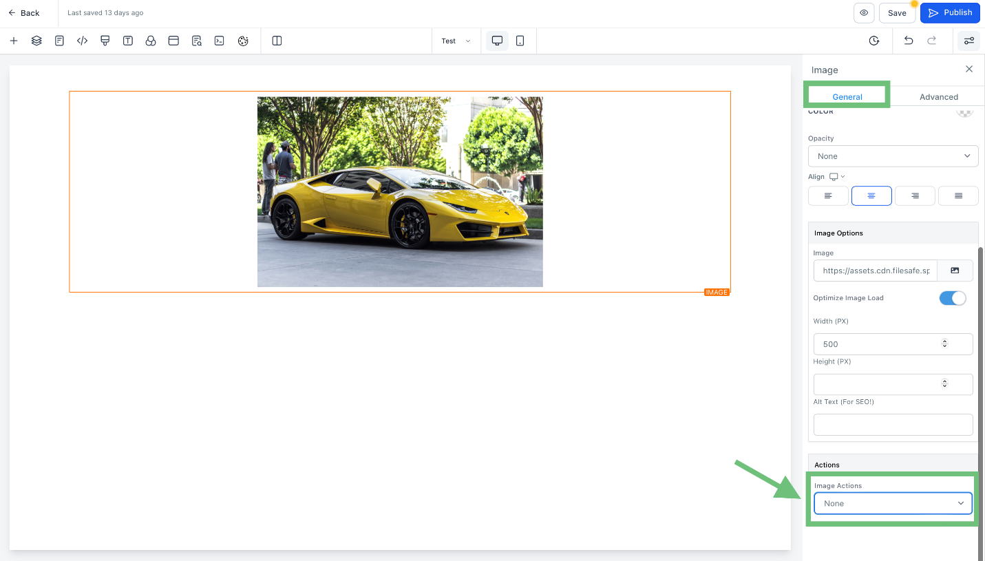 A yellow sports car on a roadDescription automatically generated