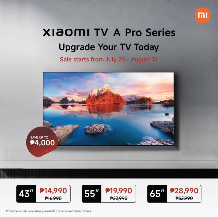 Next-level home entertainment: Xiaomi TV A Pro gets up to P4,000 discount