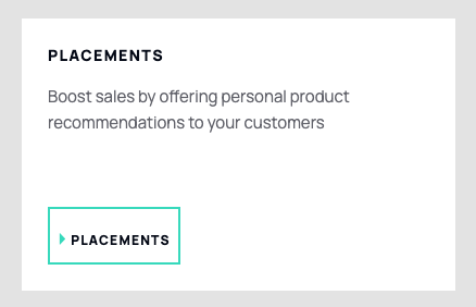 screenshot of the placements tab within the marketing plugin settings