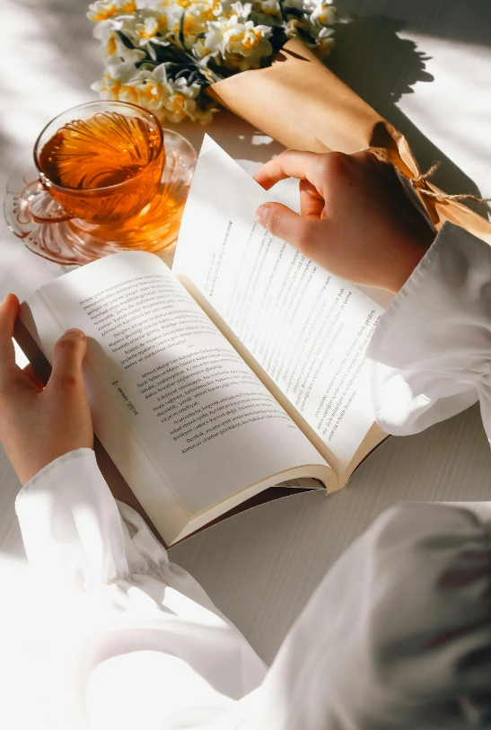 Stylish Study DP of a girl reading a book