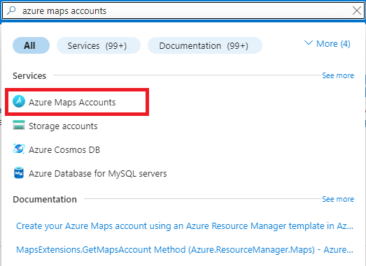 Azure Maps Account