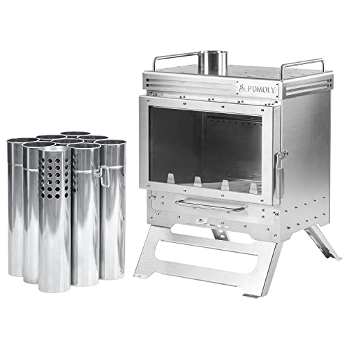 Camping Tent Stove Wood Stove, POMOLY Dweller Max 2.0 Stainless ...