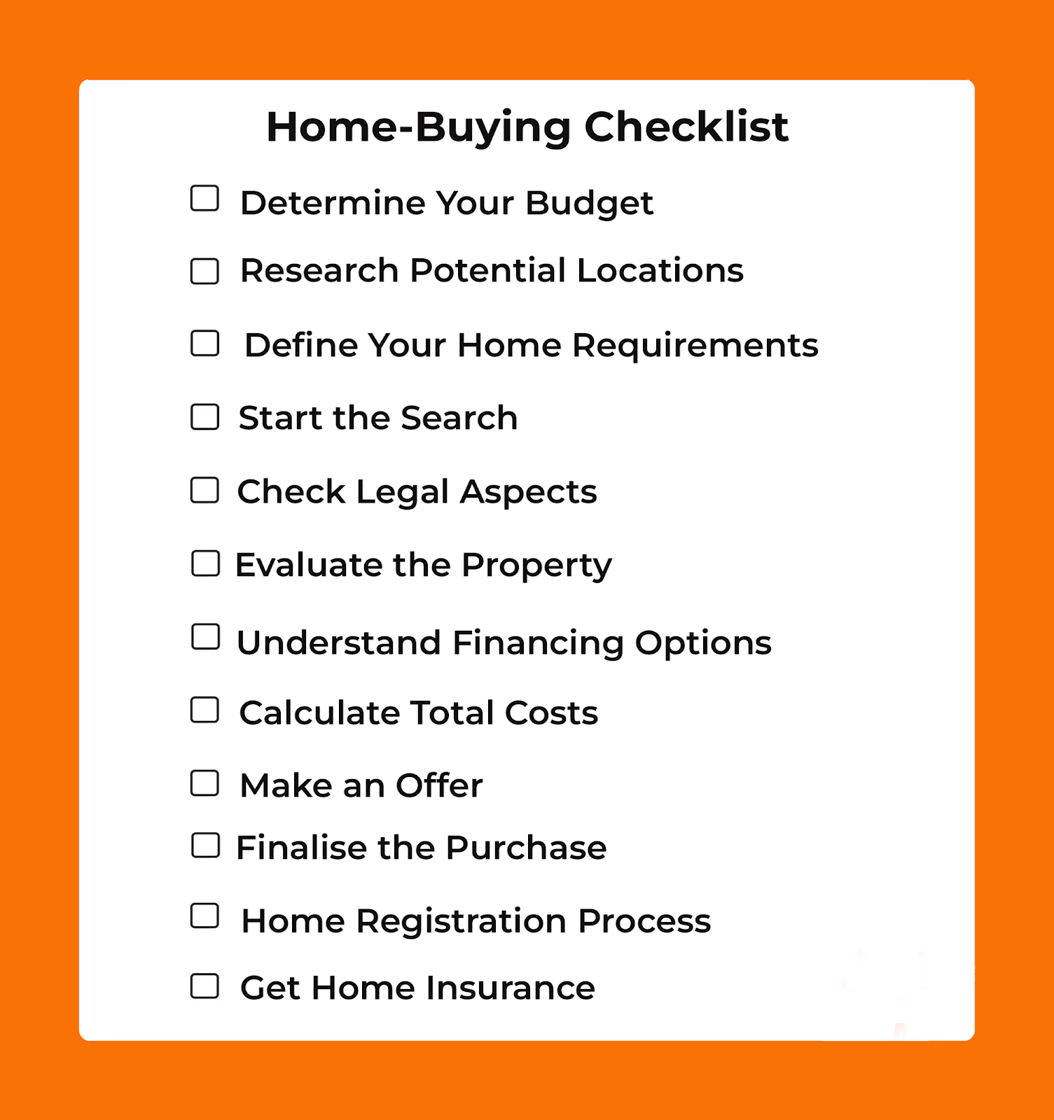 12 Step Home Buying Checklist