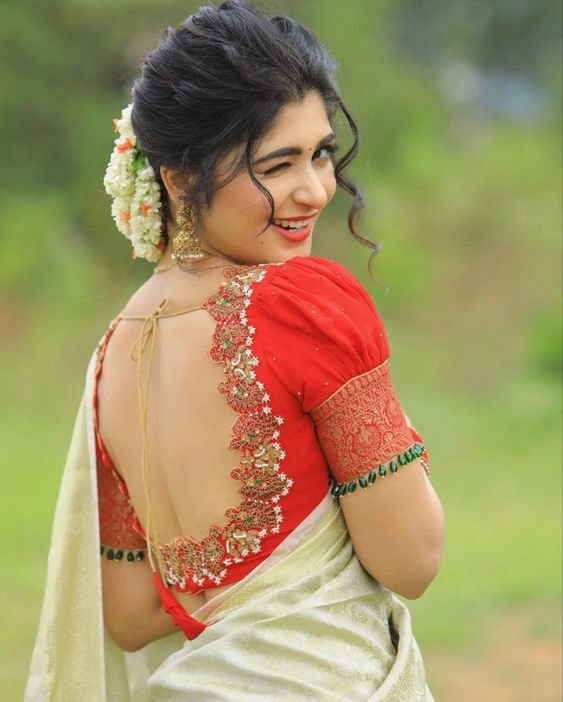 Kerala Wedding Blouse Back Designs 