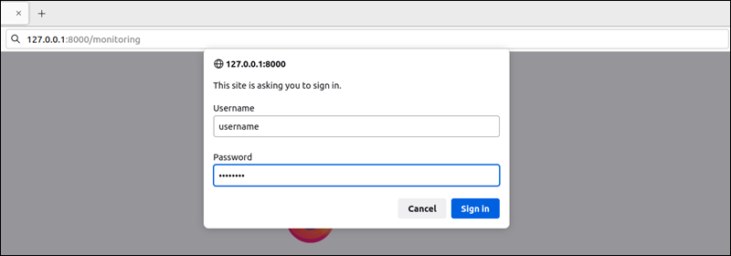 127.0.0.1 port 8000 haproxy monitoring login