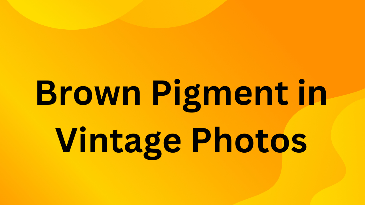 Brown Pigment in Vintage Photos 
