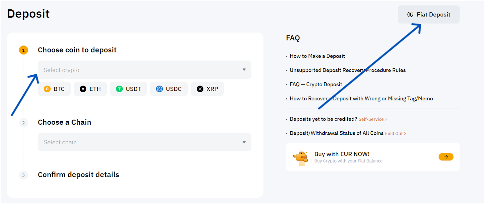 Step 3: Depositing Funds