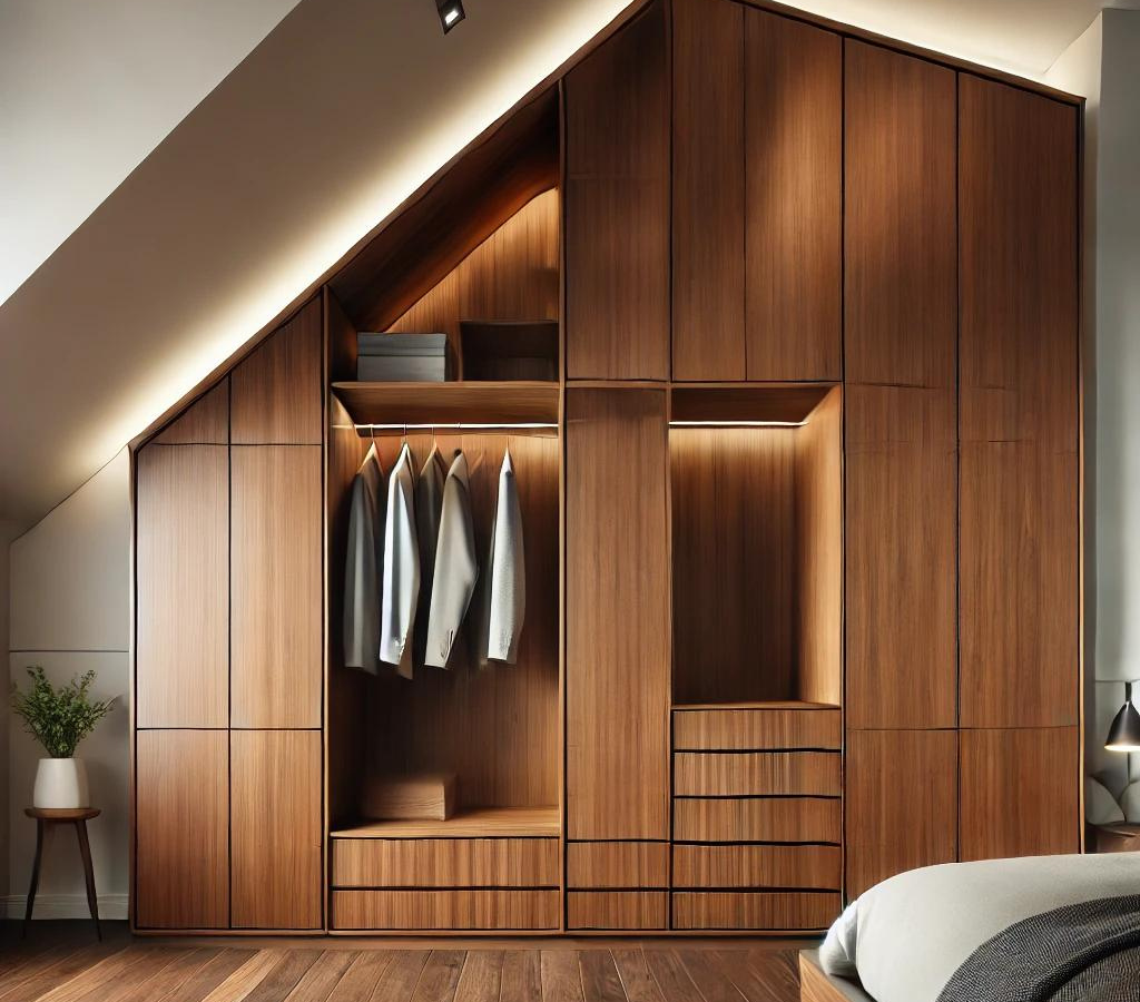 Angular Wooden Wardrobe