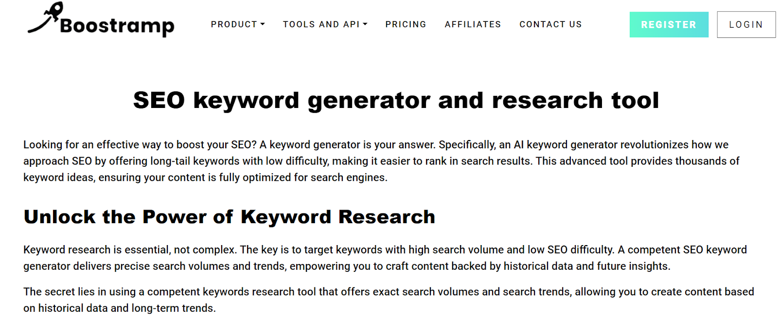 BoostRamp SEO Keyword Generator