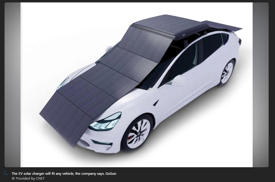 A white car with a solar panel

Description automatically generated