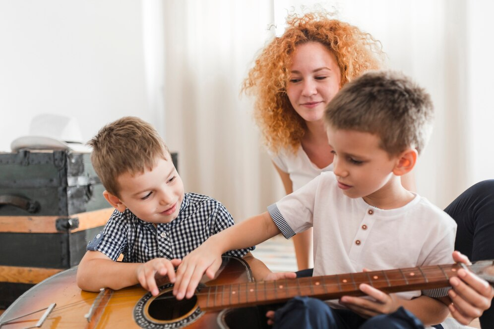 A Mother trying to integrate music into her childrens life.
