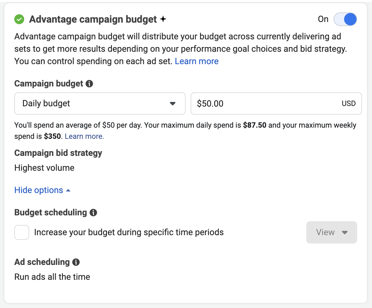 Campaign spending limit