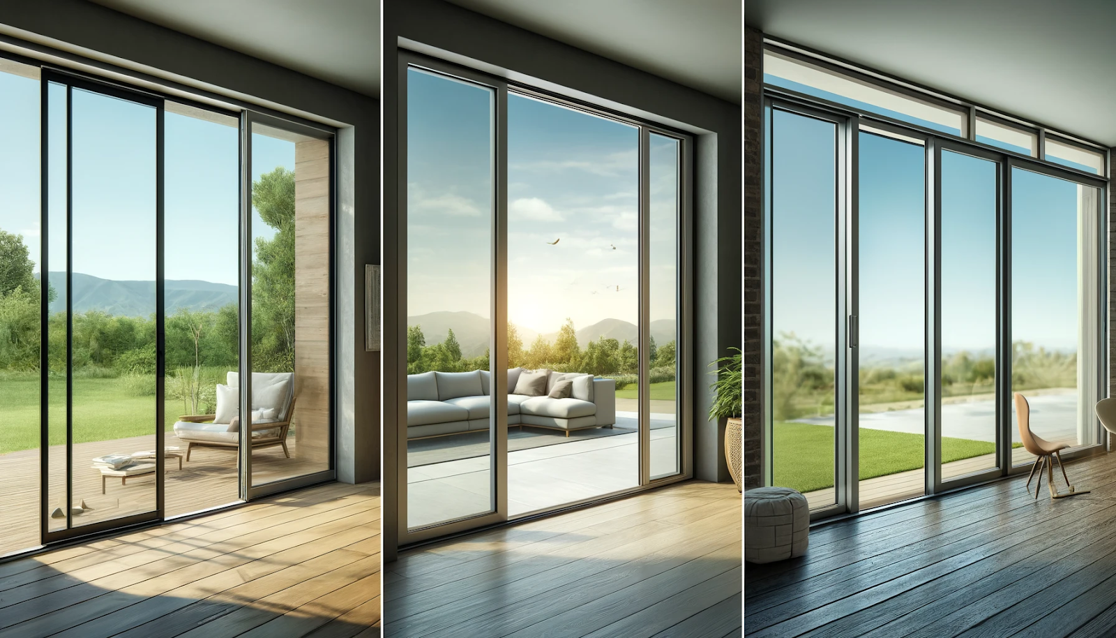 Types of Sliding Glass Doors Based on Panel Numbers
