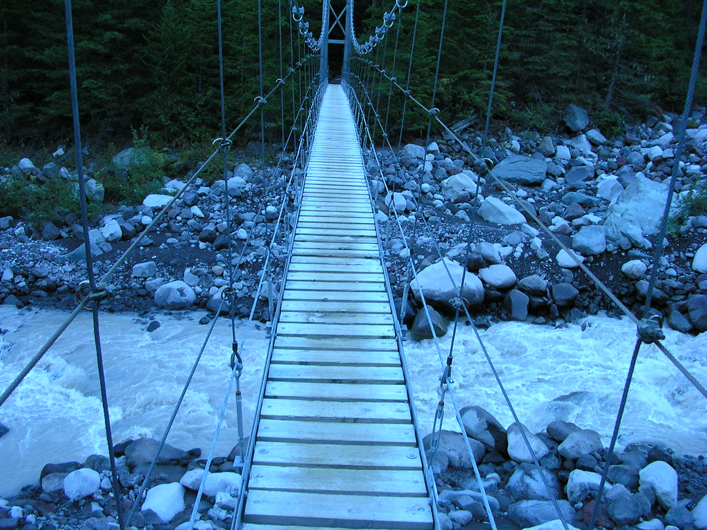 A bridge over the Carbon River.
