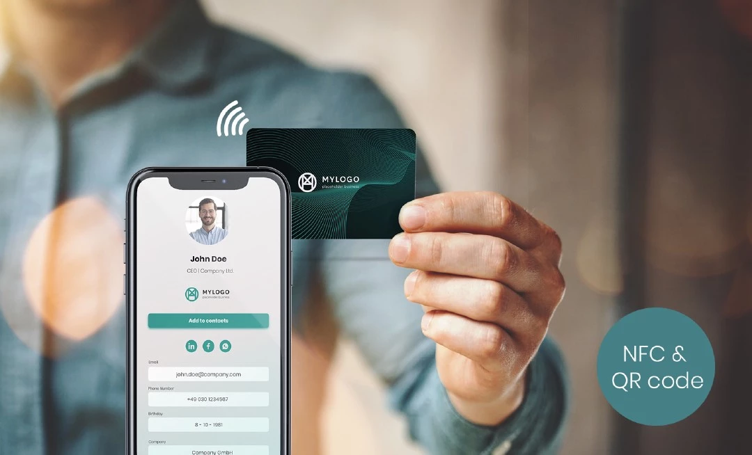 NFC and QR code business card