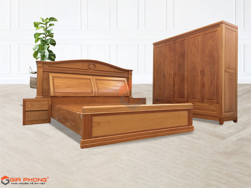 99+ Combo giường tủ phòng ngủ gỗ tự nhiên đẹp nhất 2024