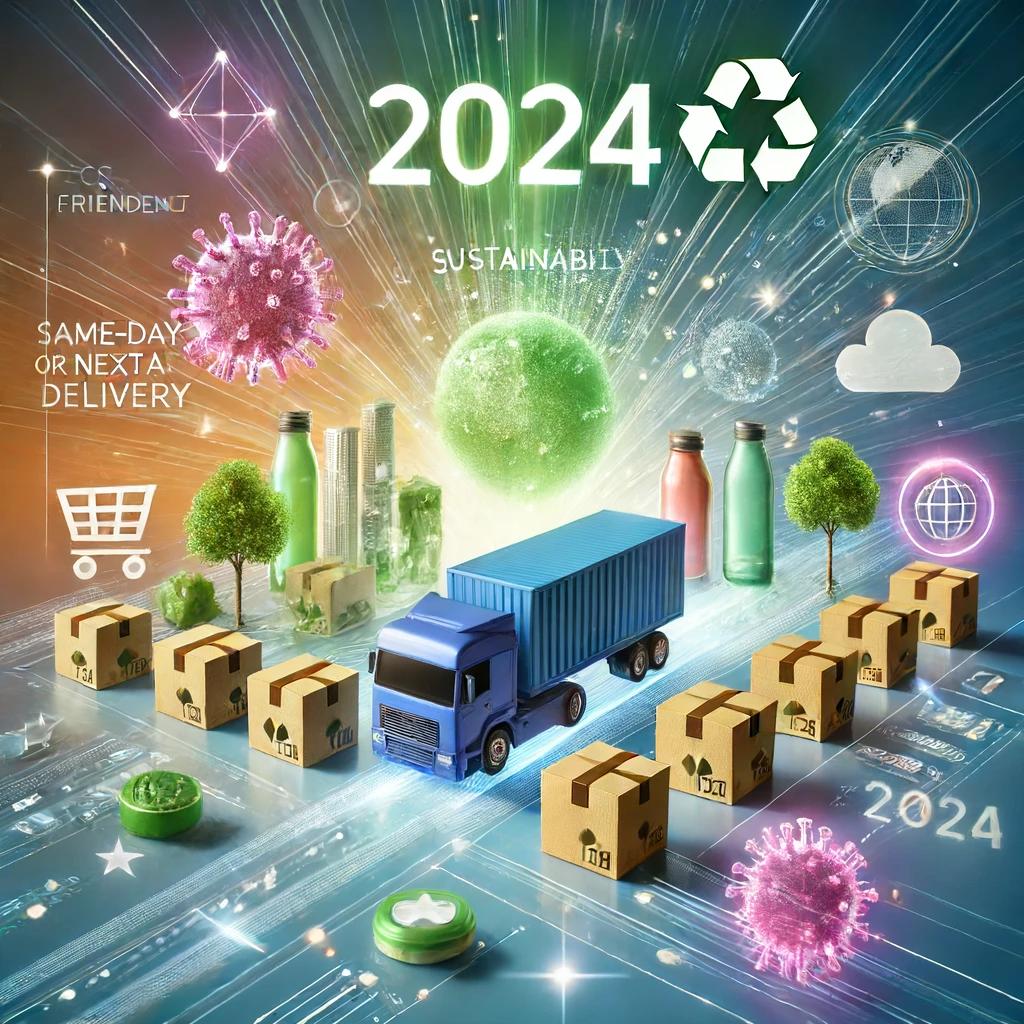 image showing sustainable and efficient e-commerce practices in 2024