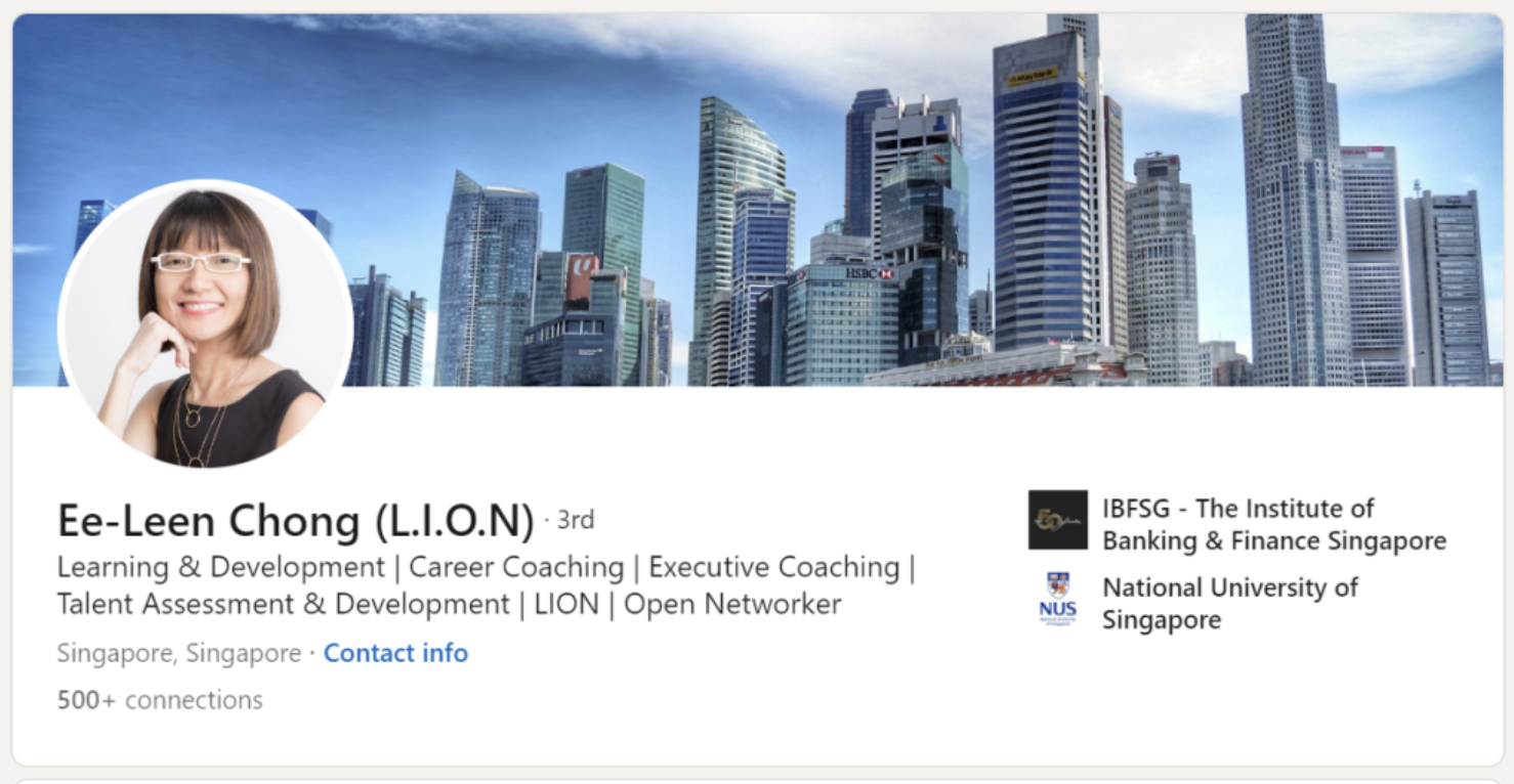 example linkedin header