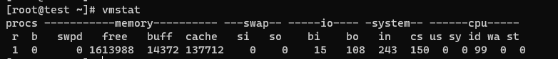 Reporting Virtual Memory Information with the Vmstat Command