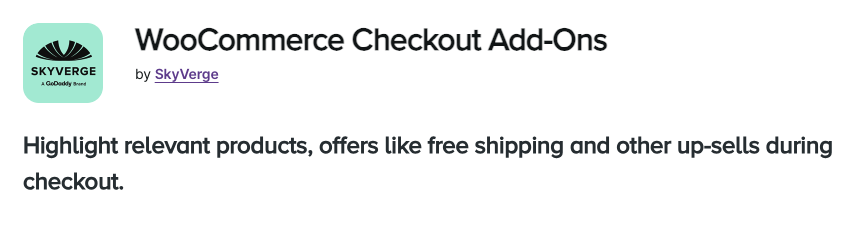 WooCommerce Checkout Add-ons extension for WooCommerce