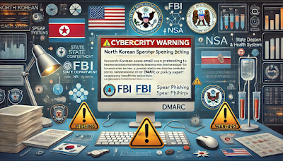 Make an image of North Korean spear phishing attacks