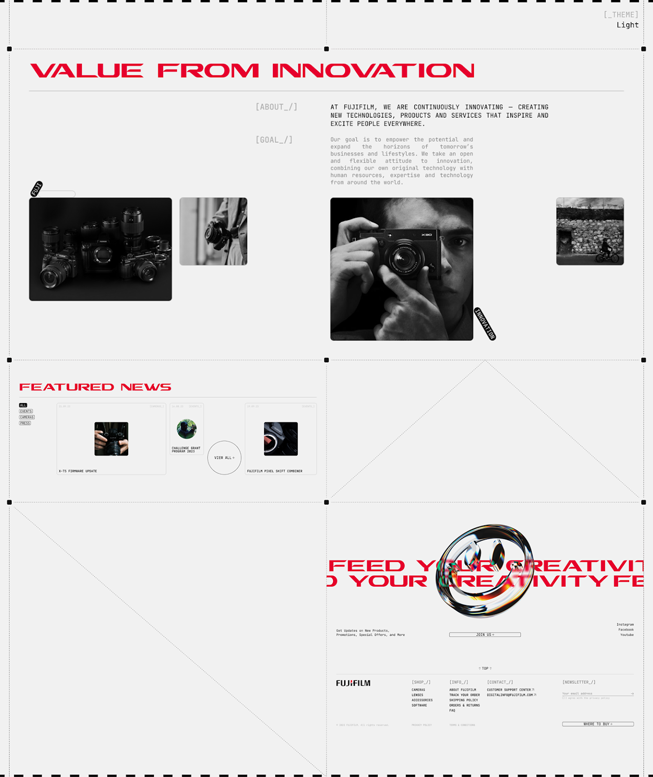 Website Web Design  UI/UX graphic design  identity uprock Photography  camera fujifilm e-commerce