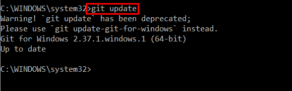 Step 2: Update Git