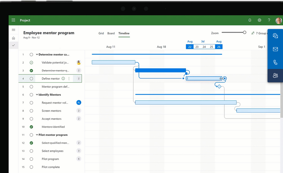 Image showing Microsoft Project as an operations management framework tool