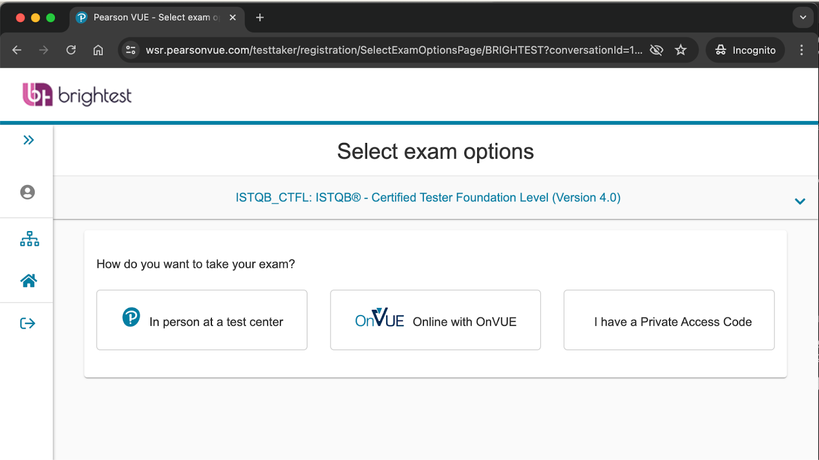 Lựa chọn các hình thức thi trực tuyến (online) trên nền tảng Pearson Vue