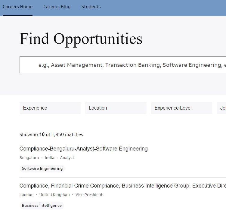 goldman sachs job openings