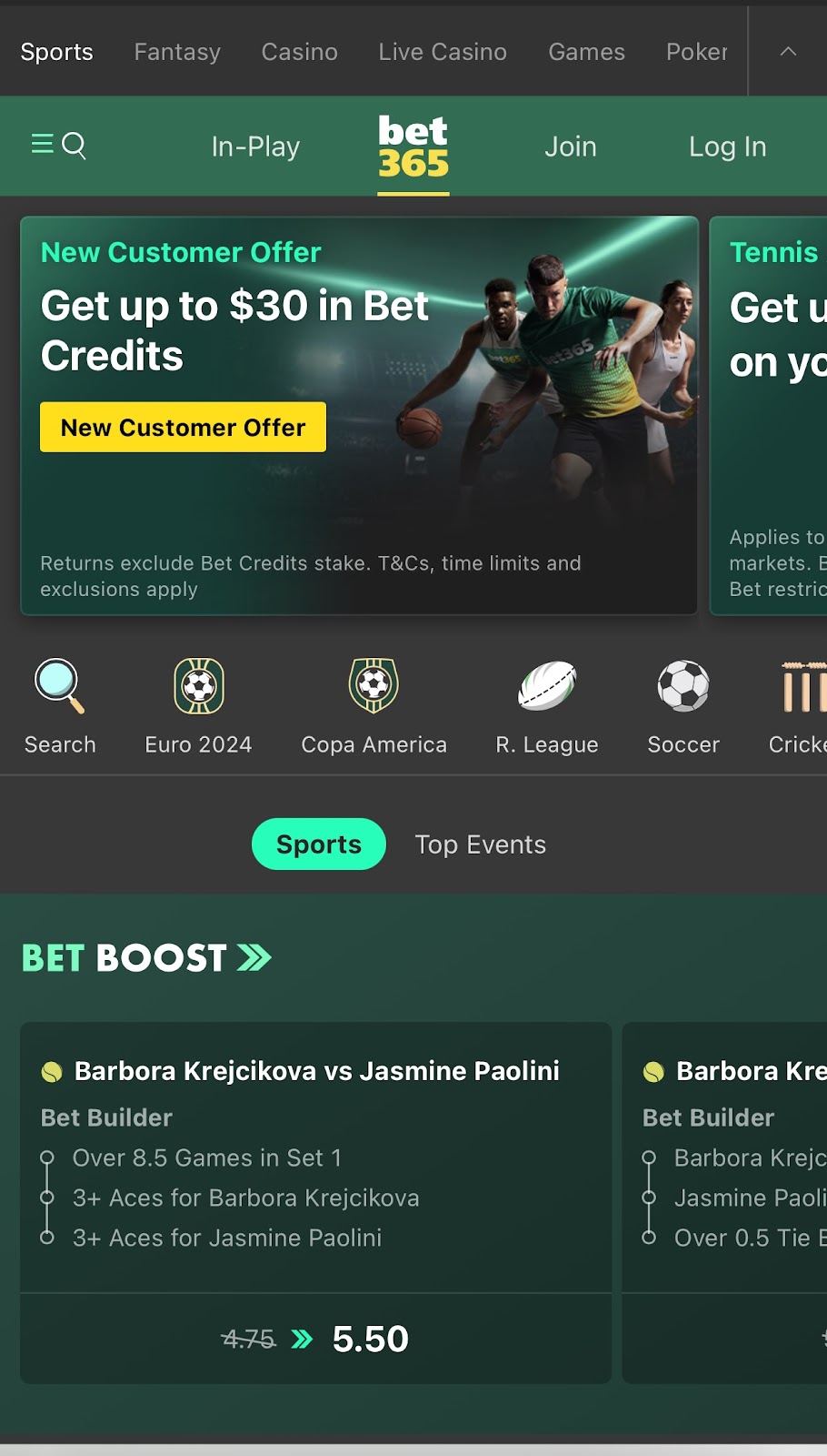 bet365 homepage