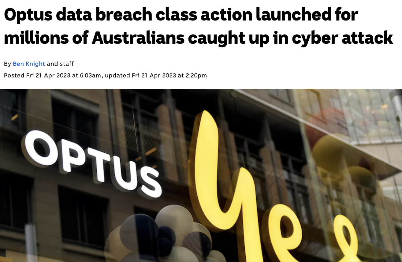 Optus data breach article