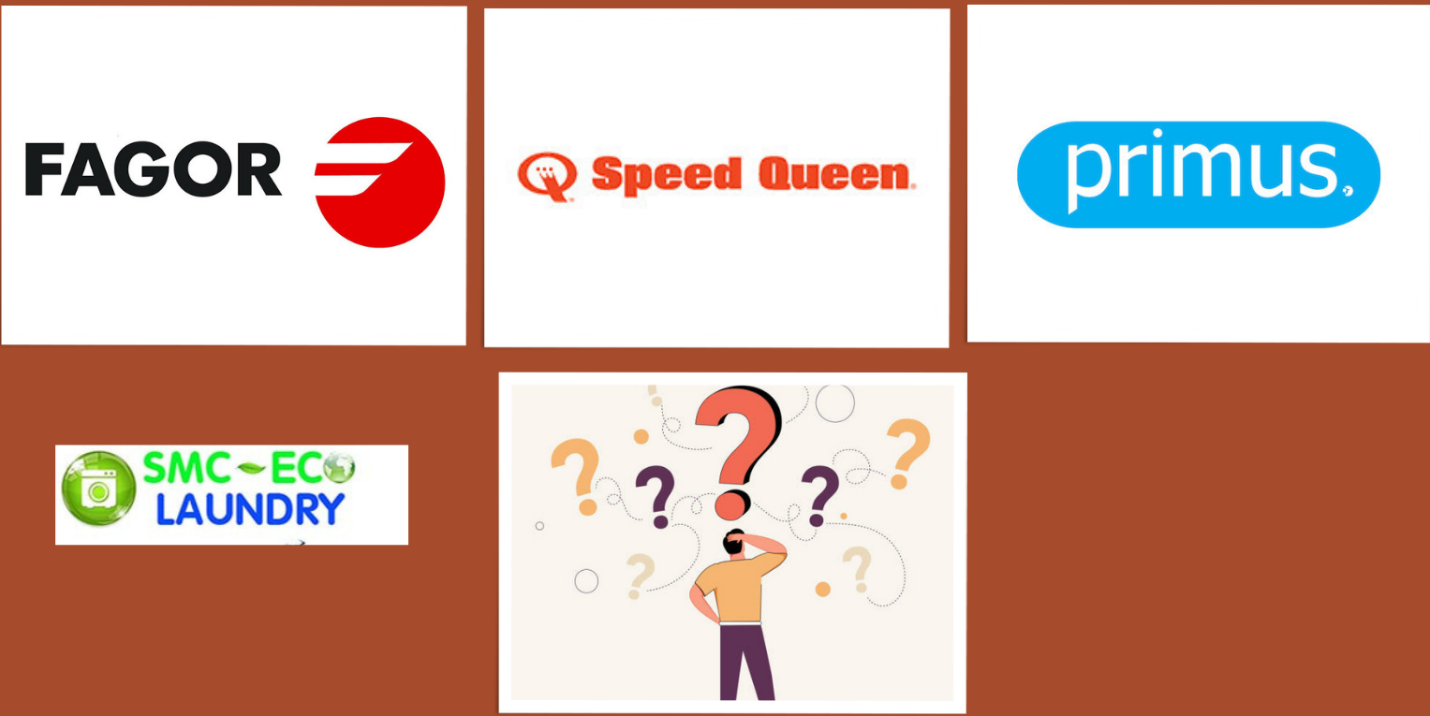 Làm sao để chọn máy giặt công nghiệp phù hợp với xưởng giặt là? A person with question marks
Description automatically generated