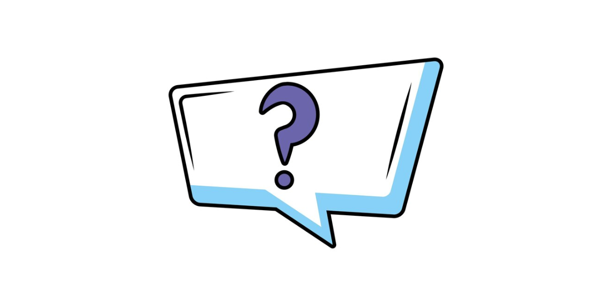 A question mark inside a speech bubble for questions related to QR Code tattoo.