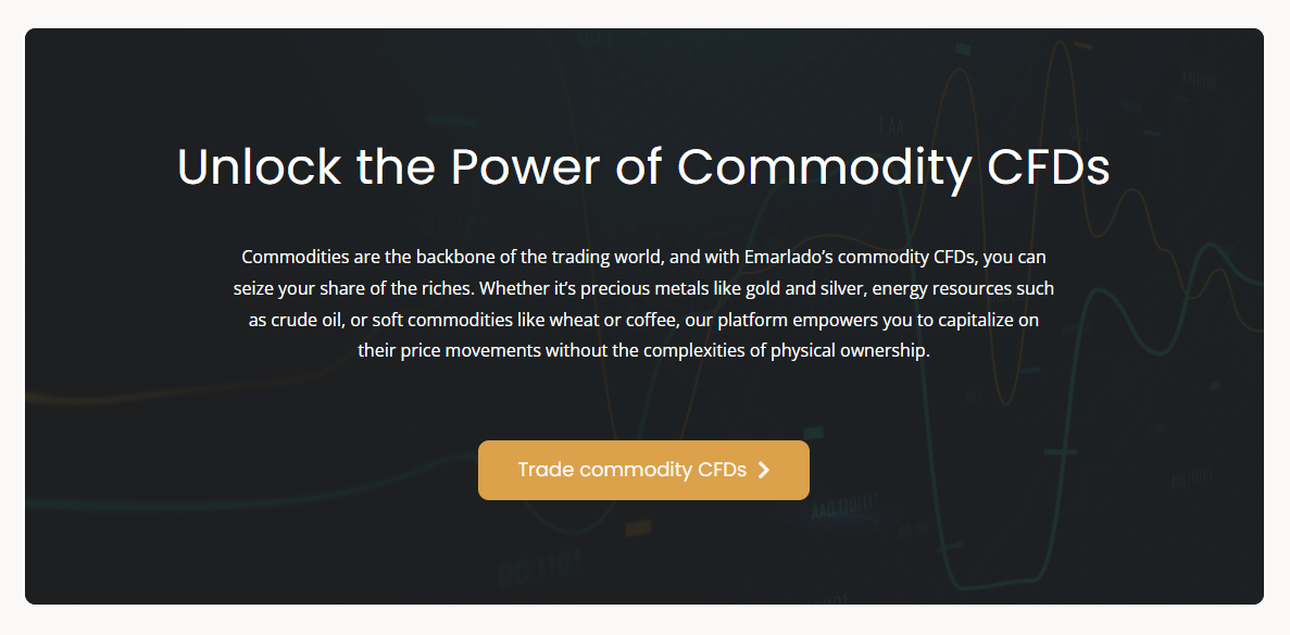 Emarlado allows for a legit trading experience when trading commodities