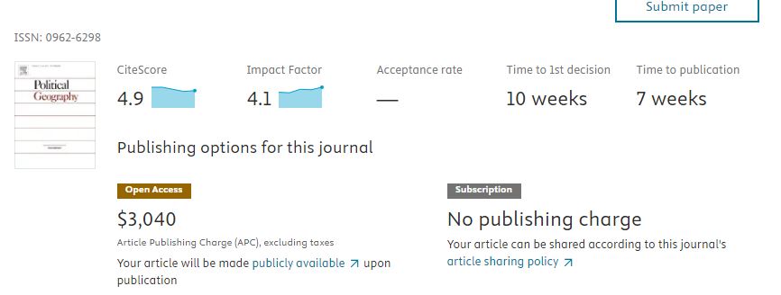 hasil pencarian di Elsevier Journal Finder