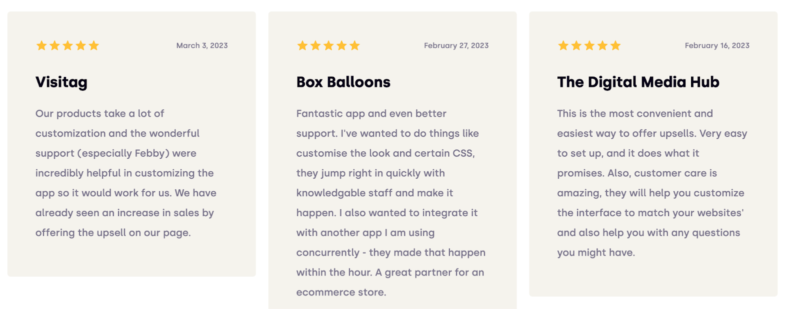 User reviews of the Candy Rack app, extracted from the app's landing page.