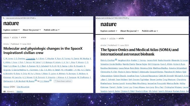 TrialX Nature Publications focusing on  decentralized clinical research in space missions