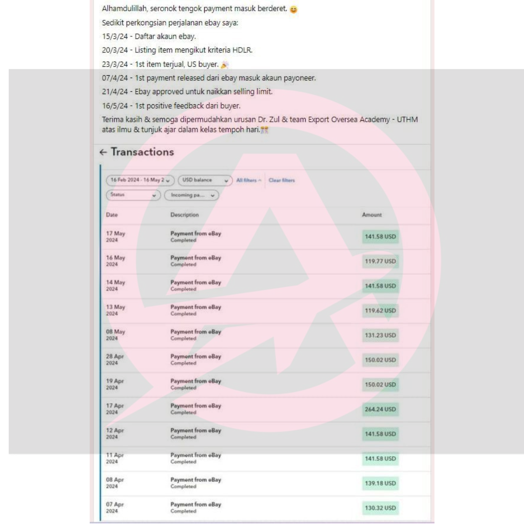 adalah dengan ambil kursus ai atau pun anda boleh belajar menjual di eBay dari A to Z dengan modal serendah RM50 