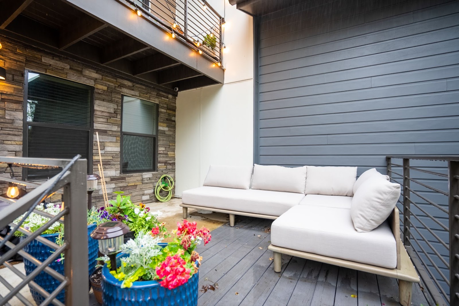 Relax on the back deck of this Kindred members home after a day of exploring Austin
