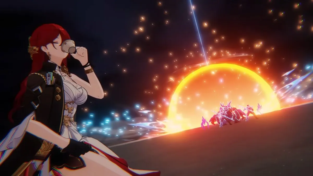 Himeko using her Ultimate in Honkai: Star Rail.