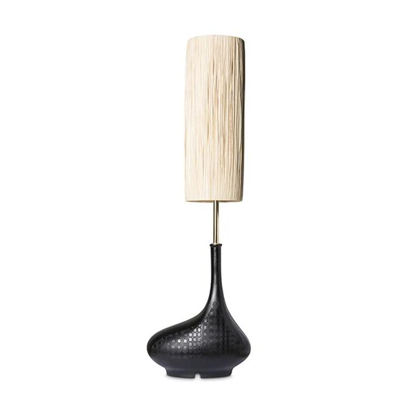 Pod table lamp with a raffia shade - Made in South Africa