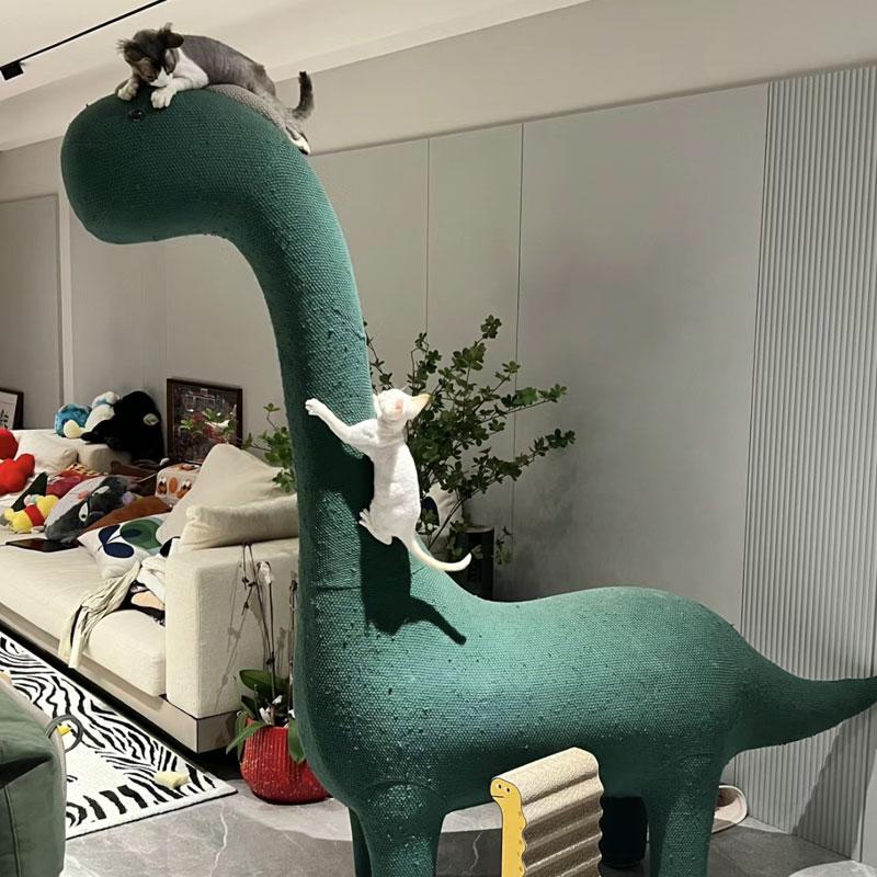 Dinosaur Large Cat Climbing Frame Seat Tree (3)