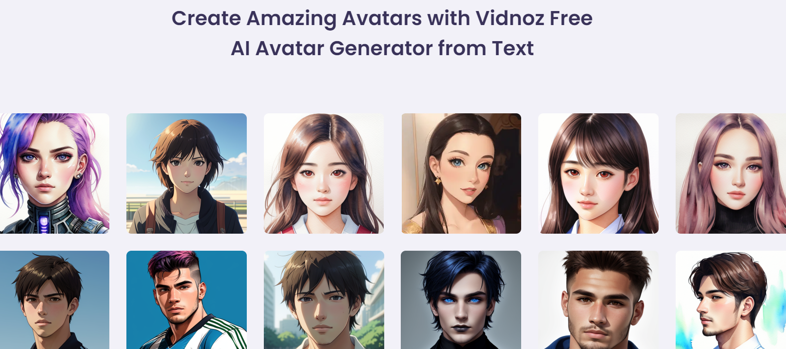 Vidnoz AI - Create a Female Character Avatar with AI Text to Avatar