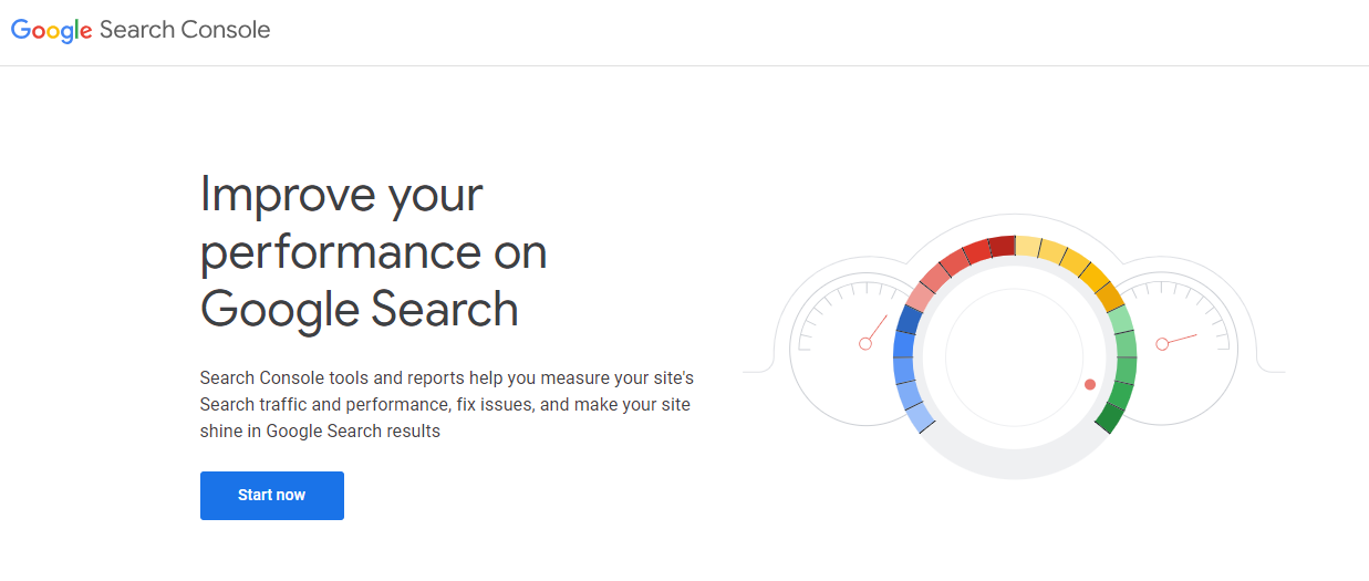 a screenshot on getting started with Google Search Console