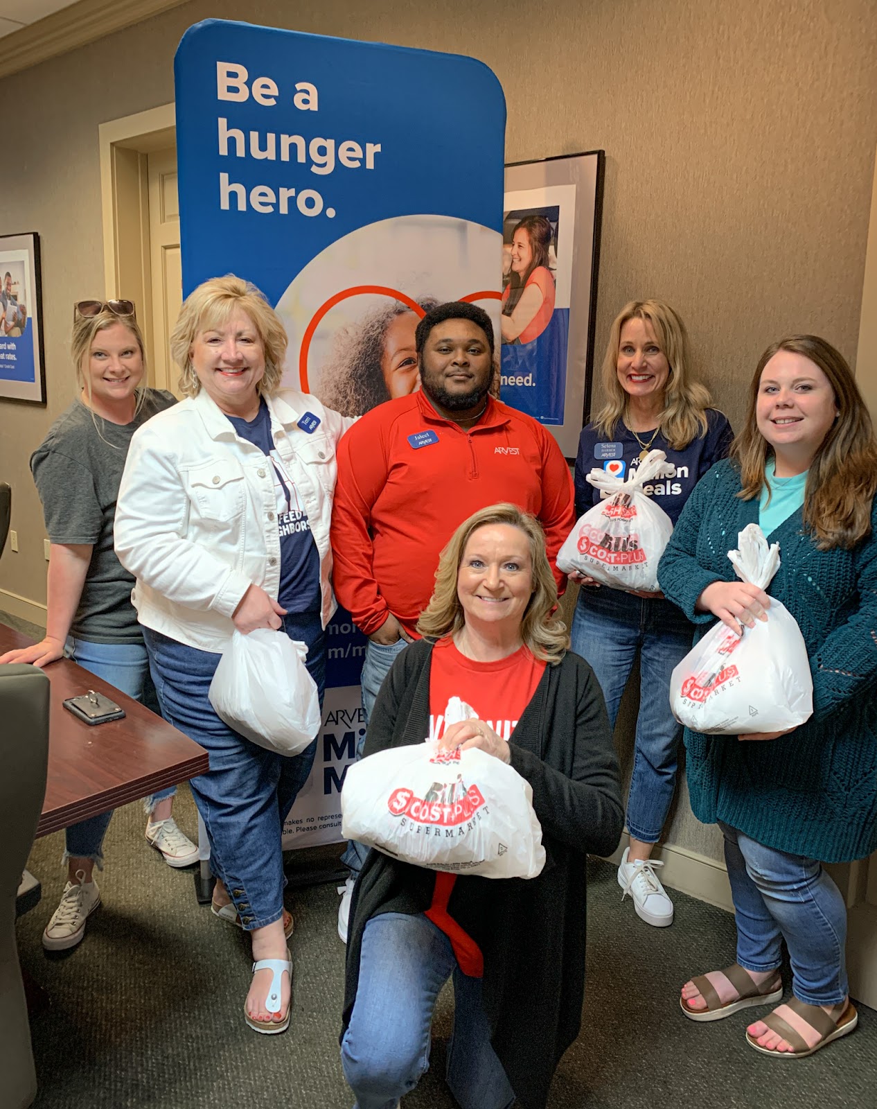 Arvest Bank team during the Million Meals campaign