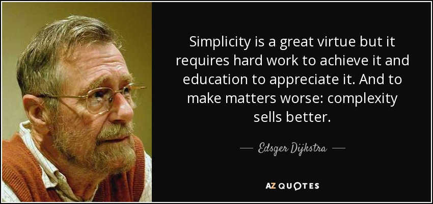 Dijkstra on Simplicity