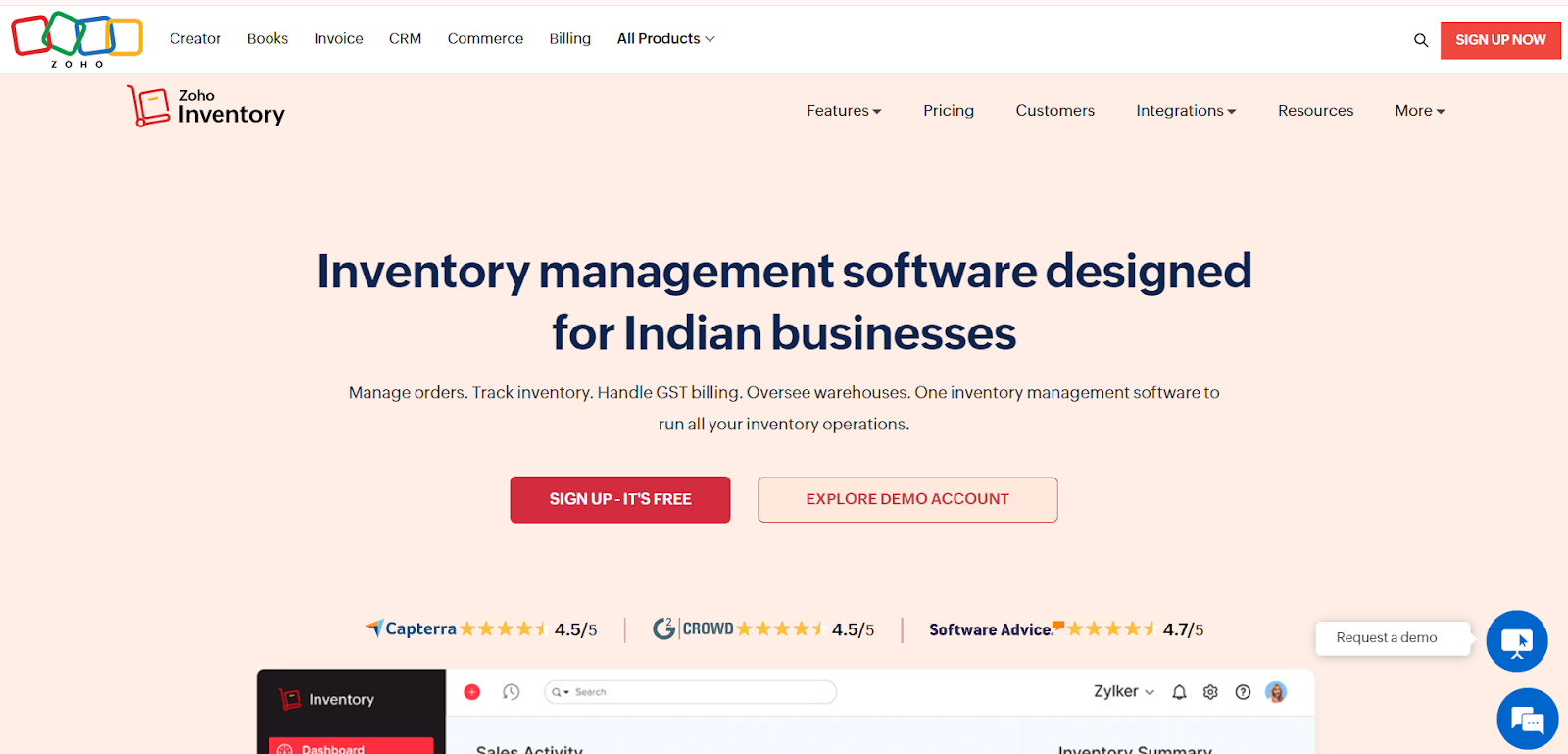 b2b order-taking app
