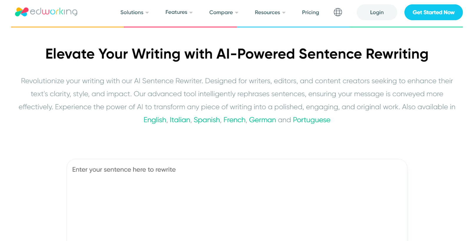 EdWorking Sentence Rewriter