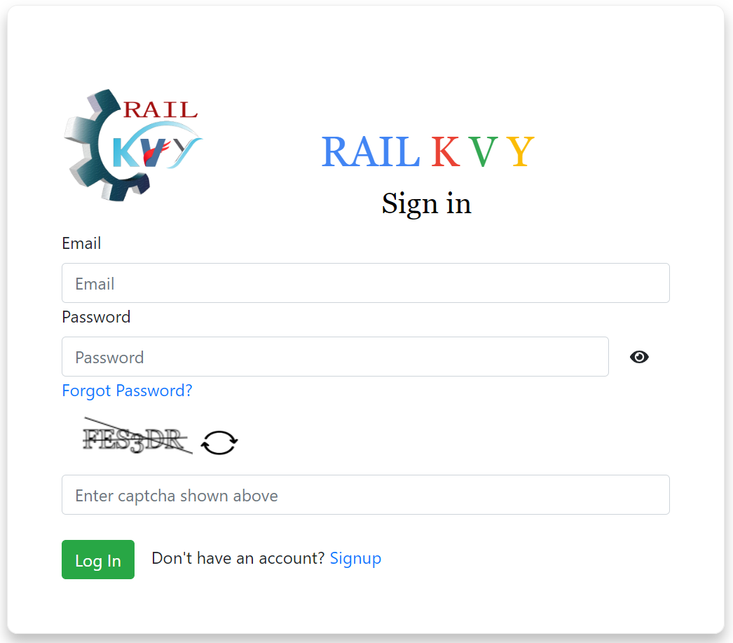 Rail Kaushal Vikas Yojana sign up